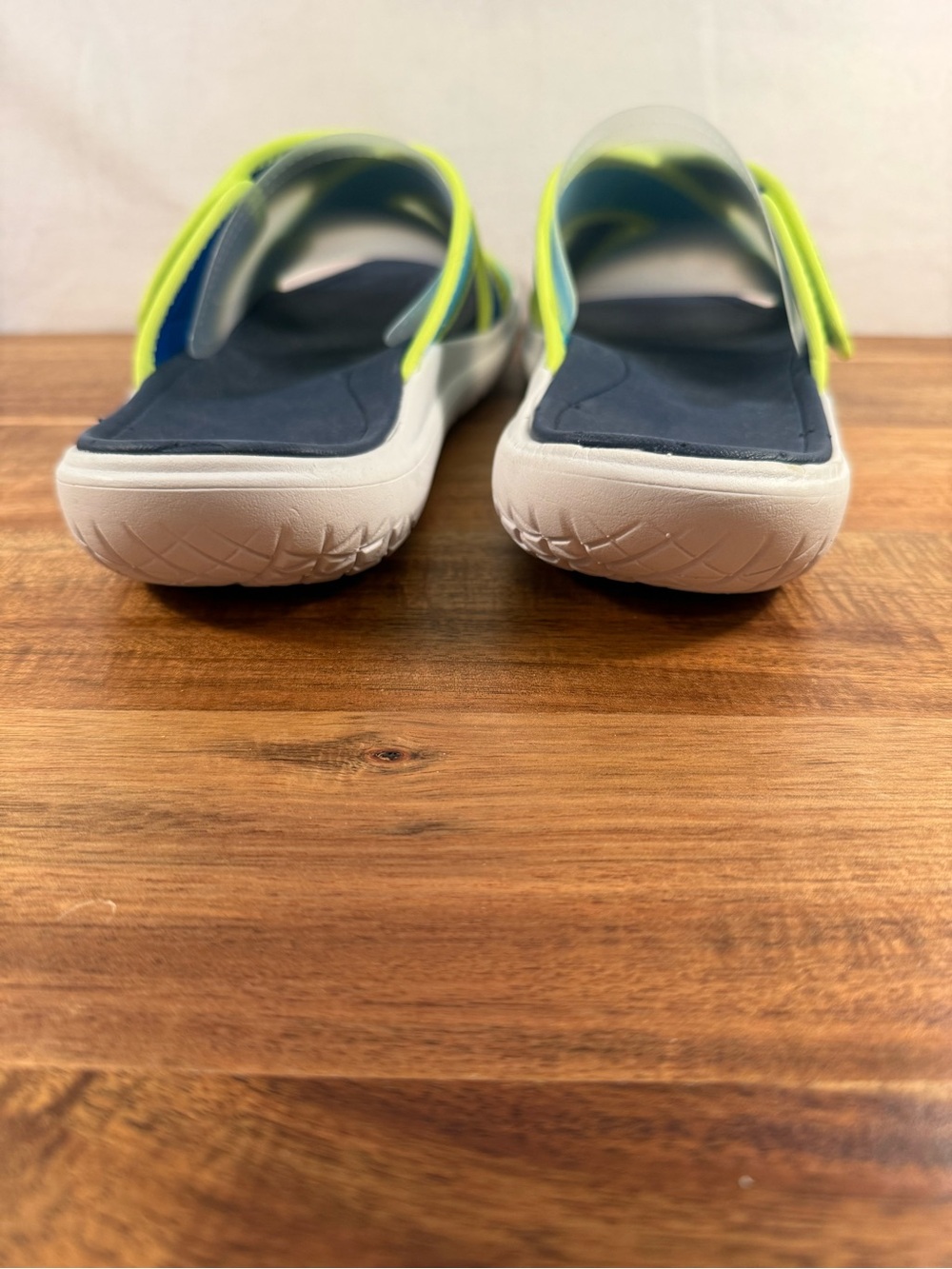 Lands End Slip-on Women's Water Sandals, Blue/Turquoise/Lime Green Size 9.5 NWT - Picture 6 of 11